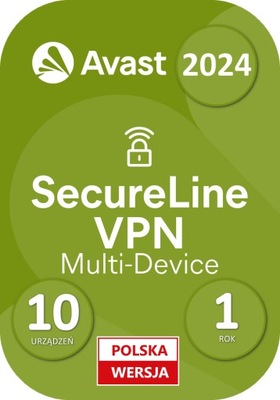 Avast SecureLine VPN Multi-Device PL 10 urządzeń / 1 Rok