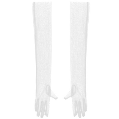 Rękawiczki damskie Białe przezroczyste rękawiczki