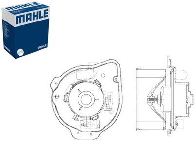 ВЕНТИЛЯТОР ВОЗДУХОДУВКИ VOLVO C70 I S70 V70 I 2.0-2.5D 12.95-09.02 MAHLE фото