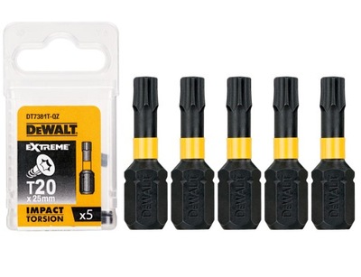 DeWalt bity udarowe T20 25mm TORSION 5szt DT7381T