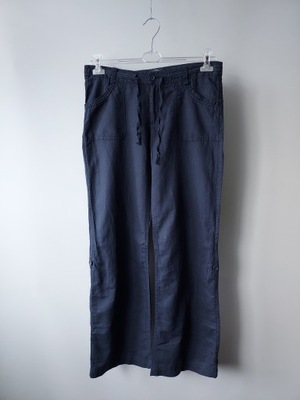 H&M spodnie len bawełna R 38 pas 86 cm