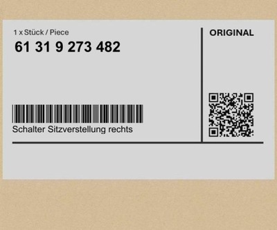 CONMUTADOR REGULACIÓN ASIENTOS DERECHA BMW 5 F07 F10 F11 X5 F15 F85 X6 F16 F86  