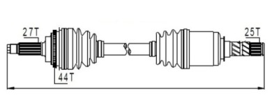 Привідний вал привідна subaru impreza 01- forester 02- лівий/правий фото №1