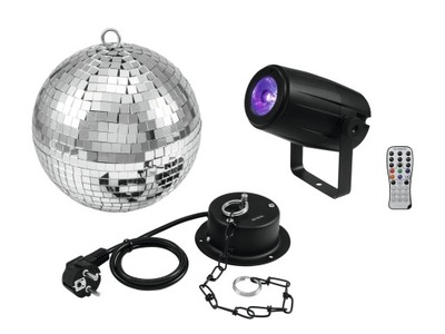 EUROLITE Mirror Ball 20cm with motor LED PST-5 QCL