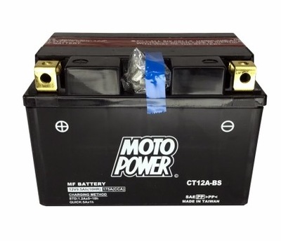 МОТОЦИКЛЕТНЫЙ АККУМУЛЯТОР 10AH CT12A-BS MOTOPOWER