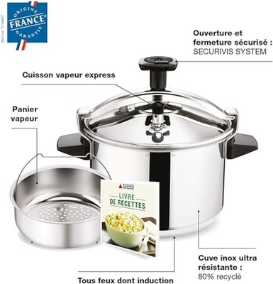 Clipsominut' Easy P4620768 Cocotte minute 6L