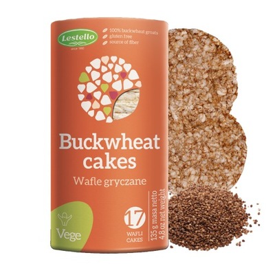 WAFLE GRYCZANE BEZGLUTENOWE 17 SZTUK 135G VEGE LESTELLO