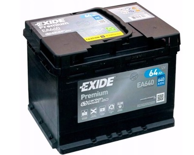 АКУМУЛЯТОР EXIDE PREMIUM 64 AH 640A 64 AH EA640