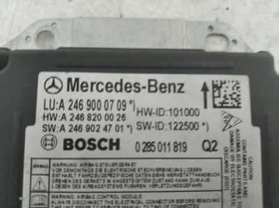 MERCEDES БЕНЗИН W246 MODUŁ СЕНСОР AIRBAG A2469000709