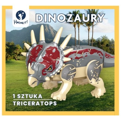 Dinozaur duży beżowy - Triceratops