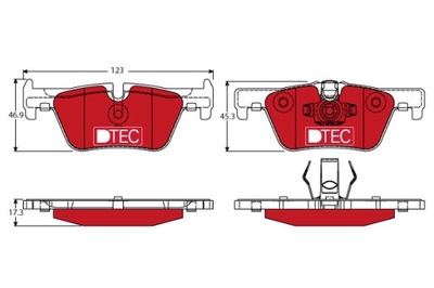 КОЛОДКИ ТОРМОЗНЫЕ - КОМПЛЕКТ DTEC COTEC GDB1919DTE