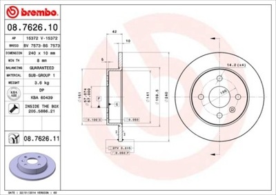 ДИСК ТОРМОЗНОЙ ЗАДНЯЯ UV OPEL ASTRA G 98-