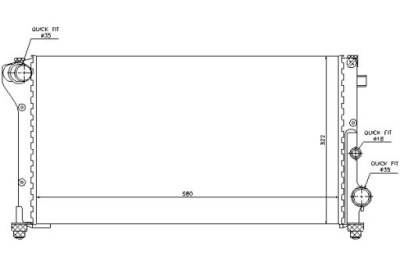 Nissens радіатор води fiat panda 1.2 169 фото №1