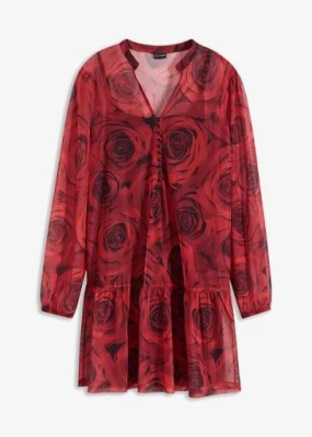 SUKIENKA SZYFONOWA KWIATY 44/46