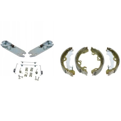 Тормозные колодки тормозные + саморегуляторы + пружины ford focus i mk1 фото №1