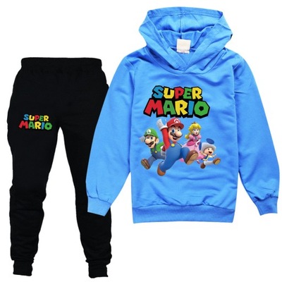 Dres Super Mario bluza i spodnie niebieski 110