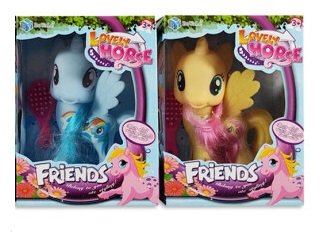 FIGURKA LITTLE PONY MODNA TĘCZOWA KUCYK JEDNOROŻEC 12 CM SZCZOTKA