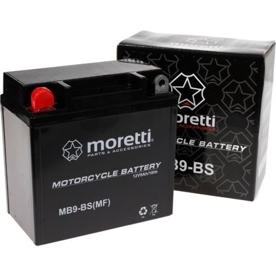 BATERÍA PARA MOTOCICLETA MORETTI AGM GEL MB9-BS 9AH  