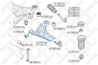 РЫЧАГ CHEVROLET AVEO KALOS 08- PP