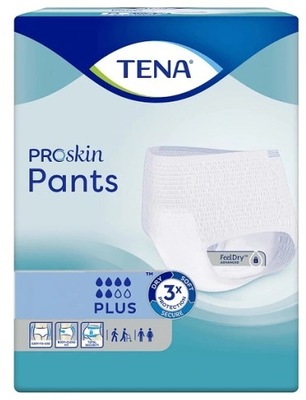 Majtki chłonne Tena Pants ProSkin Plus rozmiar S, 15 sztuk