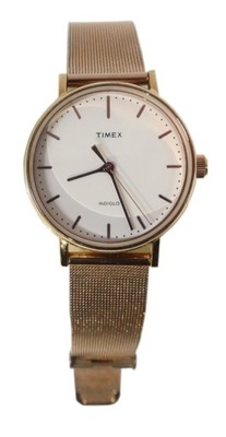 ZEGAREK DAMSKI TIMEX BRANSOLETA ZŁOTY TW2R26400