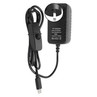 Zasilacz dla Raspberry Pi 4B 5V 3A Typec ładowarki Adapter z IA