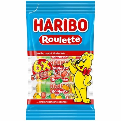 HARIBO żelki owocowe dropsy rolki 6*25 g hit