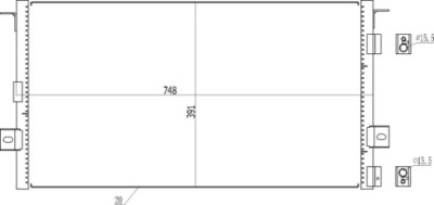 Конденсатор кондиционера voyager 2.5td 95- фото №1