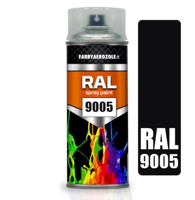 Farba w sprayu lakier 400ml RAL9005 Czarny Mat