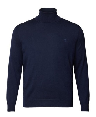 RALPH LAUREN POLO MĘSKI SWETER PÓŁGOLF WEŁNA MERINO ORYGINAŁ r. S