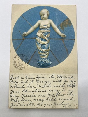 Stara pocztówka Putto