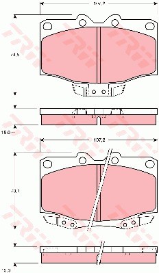 ZAPATAS DE FRENADO PARTE DELANTERA TOYOTA LANDCRUISER 1990-  