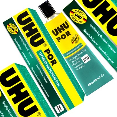 UHU Por Glue Expanded Polystyrene Styrofoam Foam (Germany) 40g/50 ml.