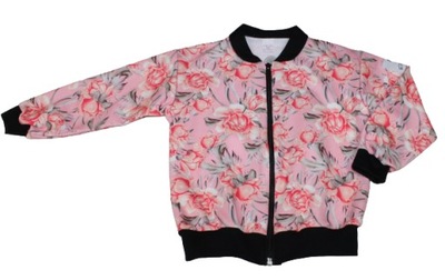 Bluza rozsuwana w kwiaty 128 cm 7-8 lat BOMBER