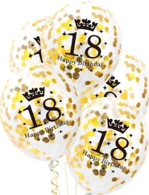 Zestaw Balony na Osiemnaste Urodziny 18stka