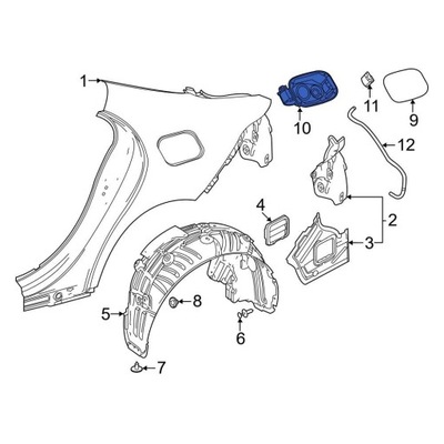 MERCEDES CLA W118 RANURA CUELLO COMBUSTIBLES A1186302501  