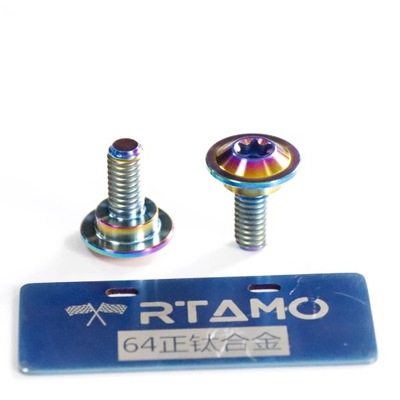 2PCS Titanium Disc Head Bolts M5X15/M6x15 Tor 