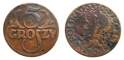 B429 POLSKA, 5 GROSZY, 1931