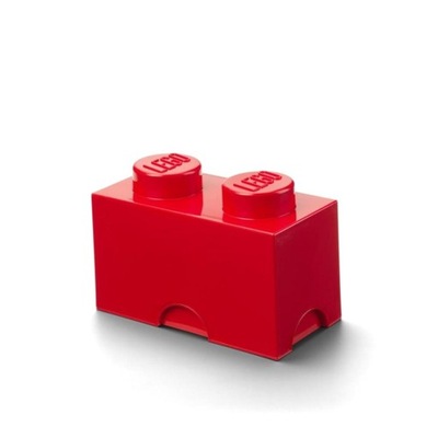 LEGO POJEMNIK KLOCEK DWÓJKA CZERWONY