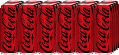 Coca Cola Zero Cukru 330ml puszka 24 szt