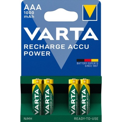 Akumulatorki VARTA AAA 1000mAh. 4szt