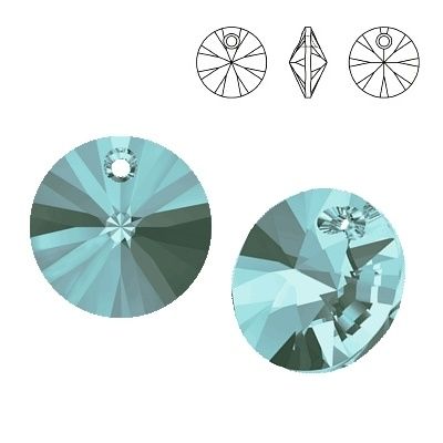 6428 MM 6 Swarovski XILION Disc LIGHT TURQUOISE