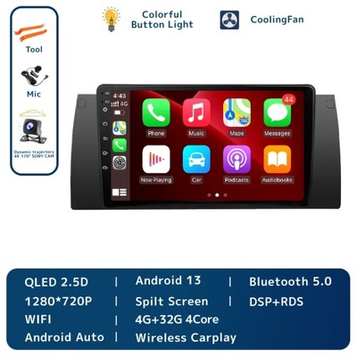 NAVEGACIÓN GPS PARA BMW 5 E39 E53 X5 1995-2001 RADIO DE AUTOMÓVIL BEZPRZEWODOWE CARPLAY  