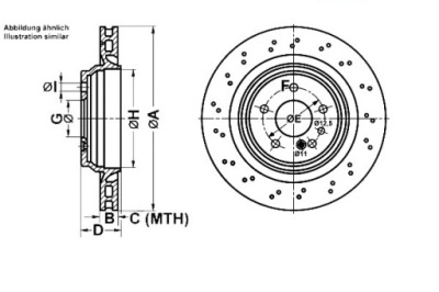Гальмівні диски гальмівні 2szt. mercedes s c215 s w220 фото №1