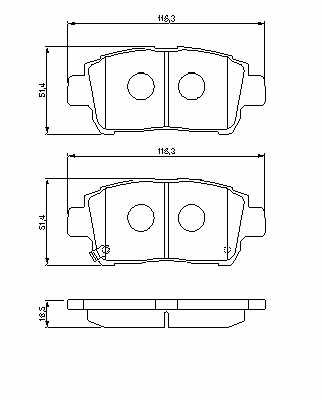 КОЛОДКИ ТОРМОЗНОЙ TOYOTA YARIS 99- (+ABS)