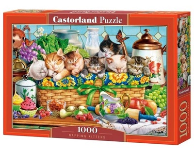 Puzzle 1000 Napping Kittens koty kotki