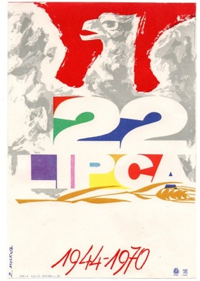 Plakat 22 Lipca. Projekt Z.Moskwa rok 1970