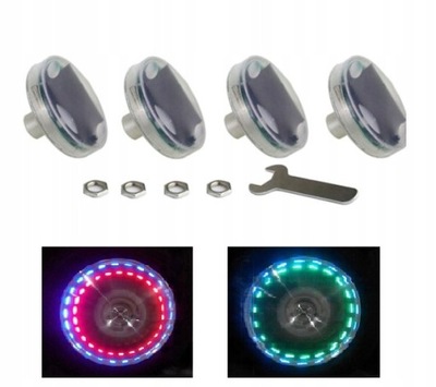 LUZ DIODO LUMINOSO LED AL LLANTAS RUEDAS 4 PIEZAS STROJENIE AUTO  