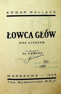 Łowca głów 1929 r.