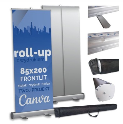 ROLL-UP ROLLUP 85x200 reklama STANDARD FRONTLIT